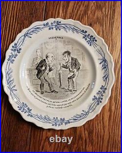 12 Creilet Montereau Terra de fer Proverbs Plates