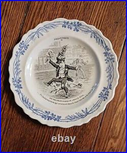 12 Creilet Montereau Terra de fer Proverbs Plates