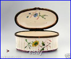 1770 Antique French Faience Veuve Perrin large Box