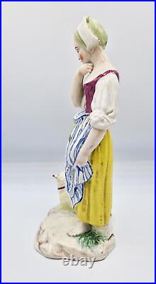 18TH CENTURY FRENCH LUNEVILLE FAIENCE FIGURE Shepherdess
