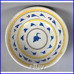 18th C. Antique Hand Painted French Strassbourg Faience Bowl
