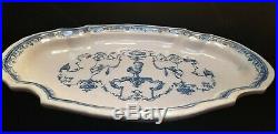 18th Century French Faience Moustiers Blue and White Porcelain Platter