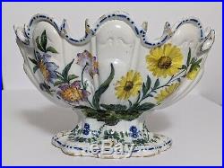 18th Century French Faience Wine Glass Cooler/Bowl/Centerpiece. Museum Quality