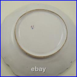 19c Antique Desvres Faience Dinner Plate Armorial Dogs FOURMAINTRAUX FRERES