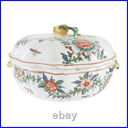 19th C. French Faience Porcelain Covered Tureen