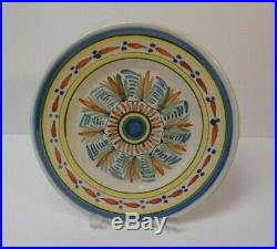 19th C. H R Quimper French Faience Salt Glaze Pottery 9 Plate (#2)