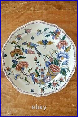19th Century French Antique Faience Cornucopia Chargers Plates