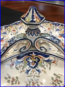 19th Century French Faience Desvres Fourmaintraux Serving Platter c1880. Rare