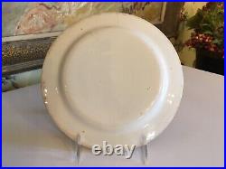 19th Century French Victorian Faience Creil Creamware Plate 1830-1840