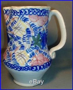 19th c. French Faience Tin Glazed Art Pottery Pitcher Vase Jug Porcelain Delft