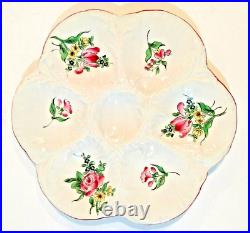 3 Keller Guerin Reverbere Faience Scalloped Oyster Plates France 1890-1900