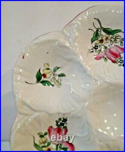 3 Keller Guerin Reverbere Faience Scalloped Oyster Plates France 1890-1900