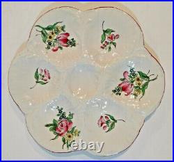 3 Keller Guerin Reverbere Faience Scalloped Oyster Plates France 1890-1900 MG