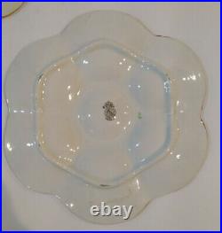 3 Keller Guerin Reverbere Faience Scalloped Oyster Plates France 1890-1900 MG