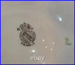 3 Keller Guerin Reverbere Faience Scalloped Oyster Plates France 1890-1900 MG