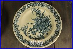 6 Antique Plates French Transferware Ironstone Set LONGWY LOUIS XVI Aesthetic