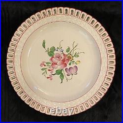 6 Keller & Guerin K&G Luneville Old Strasbourg 8 3/8 Pierced Edge Salad Plates