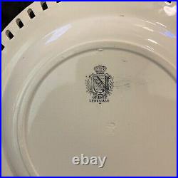 6 Keller & Guerin K&G Luneville Old Strasbourg 8 3/8 Pierced Edge Salad Plates