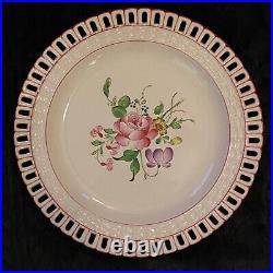 6 Keller & Guerin K&G Luneville Old Strasbourg 8 3/8 Pierced Edge Salad Plates