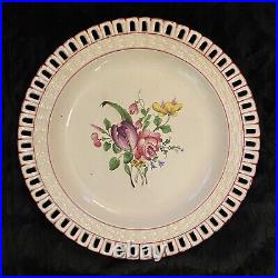 6 Keller & Guerin K&G Luneville Old Strasbourg 8 3/8 Pierced Edge Salad Plates