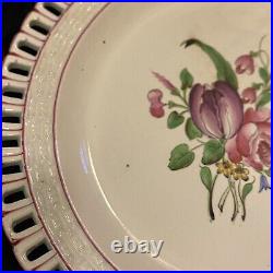 6 Keller & Guerin K&G Luneville Old Strasbourg 8 3/8 Pierced Edge Salad Plates