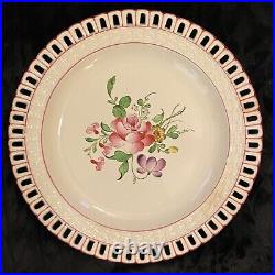 6 Keller & Guerin K&G Luneville Old Strasbourg 8 3/8 Pierced Edge Salad Plates