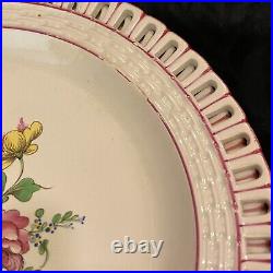 6 Keller & Guerin K&G Luneville Old Strasbourg 8 3/8 Pierced Edge Salad Plates