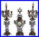 A-20th-Century-Delft-Faience-Clock-And-A-Pair-of-Candelabra-Free-Shipping-01-si