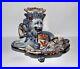 ANTIQUE-Emile-Galle-FRENCH-FAIENCE-19th-c-Pottery-Lion-CANDLESTICK-CHAMBERSTICK-01-wnf
