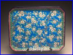 Amazing Antique Large Longwy Pottery French Faience Tray
