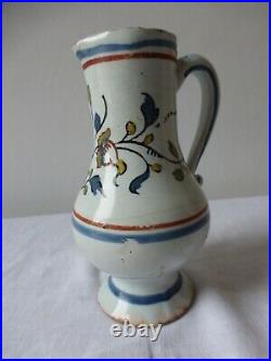 Ancien petit pichet faience Nord France 18ème Antique french earthenware pitcher