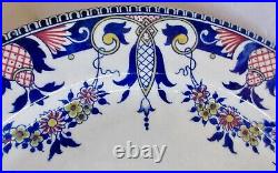 Antique 1800s Gien French Faience Cake Stand 9.75 Excellent Antique Condition
