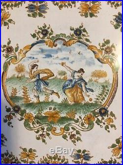 Antique 18th Ce Moustiers Olérys and Laugier French Faience Square Plate France