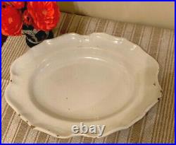 Antique 18th Century French Creamware Faience Platter Tray