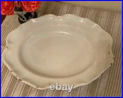 Antique 18th Century French Creamware Faience Platter Tray