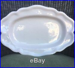 Antique 18th Century French Faience Creamware White Tin Glazed Platter