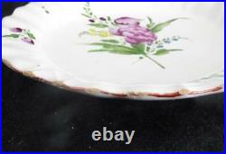 Antique 18th Century French Faience Plate Possibly Strasbourg