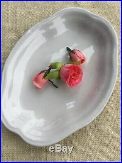 Antique 18th Century French White Faience Creamware Small Dish Platter