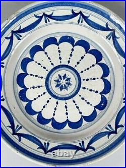 Antique 18th Century Majolica Charger Dish Faience Plate Tin Glazed Blue White