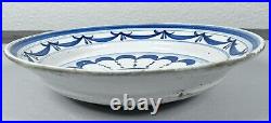 Antique 18th Century Majolica Charger Dish Faience Plate Tin Glazed Blue White