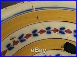 Antique 18th c. Large French Faience Ceramic Bowl / Basin