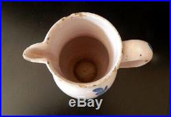 Antique 18th cent. French Faience Pitcher for Oil Pharmacy