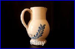 Antique 18th cent. French Faience Pitcher for Oil Pharmacy