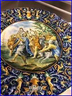 Antique 18th century french faience charger stunning. Great condition