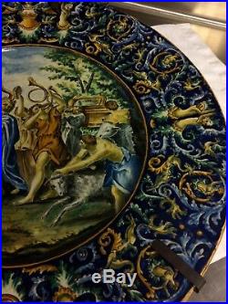 Antique 18th century french faience charger stunning. Great condition