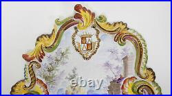 Antique 19th Century French Faience Armorial Dish Plaque LILLE 1767