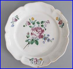 Antique 19th Century French Faience Floral Plate