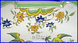 Antique 19thC French Faience de Moustiers Grotesque Hand Painted Platter Plate