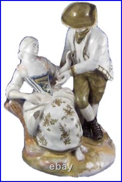 Antique 19thC French Italian Faience Figurine Figure Fayence Figur Italy France
