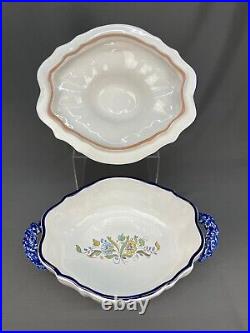 Antique Antoine Montagnon Nevers French Faience Covered Footed Soup Tureen